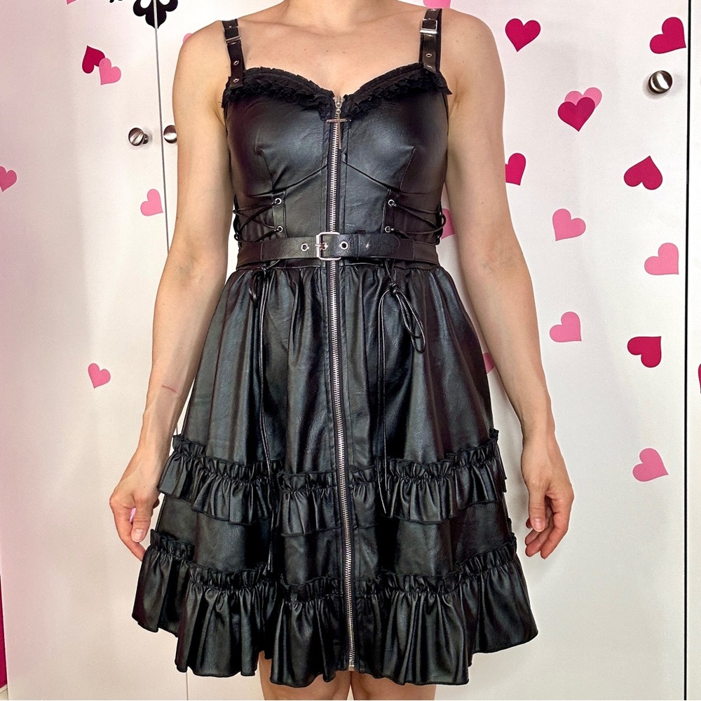 Dark in Love Faux leather dress